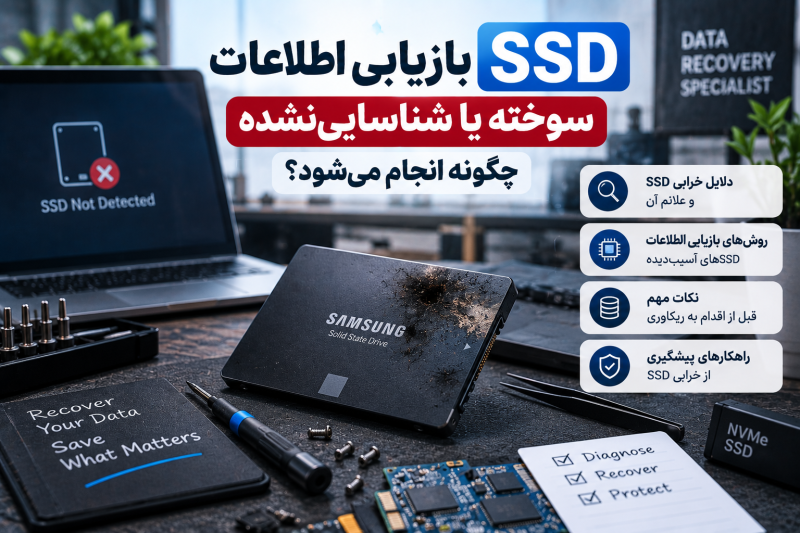 بازیابی اطلاعات SSD سوخته