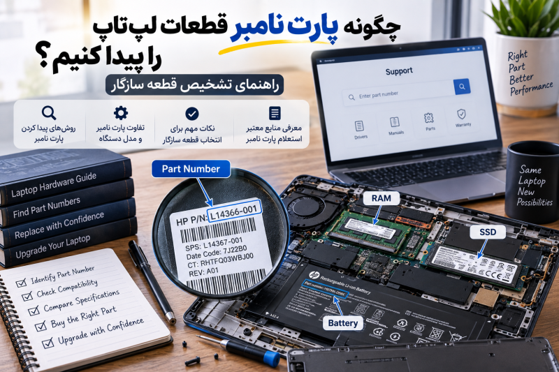 پارت نامبر قطعات لپ تاپ