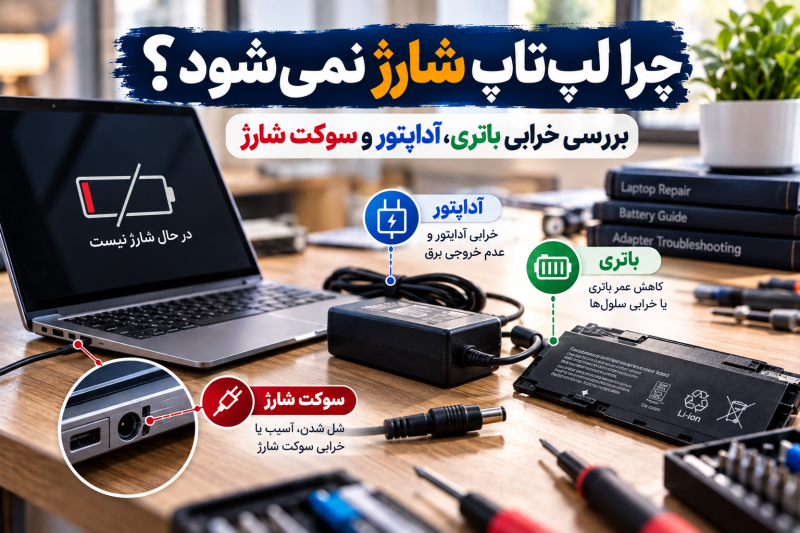 علت شارژ نشدن لپ تاپ