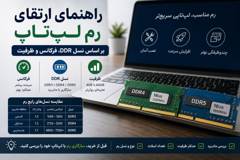 ارتقای رم لپ تاپ