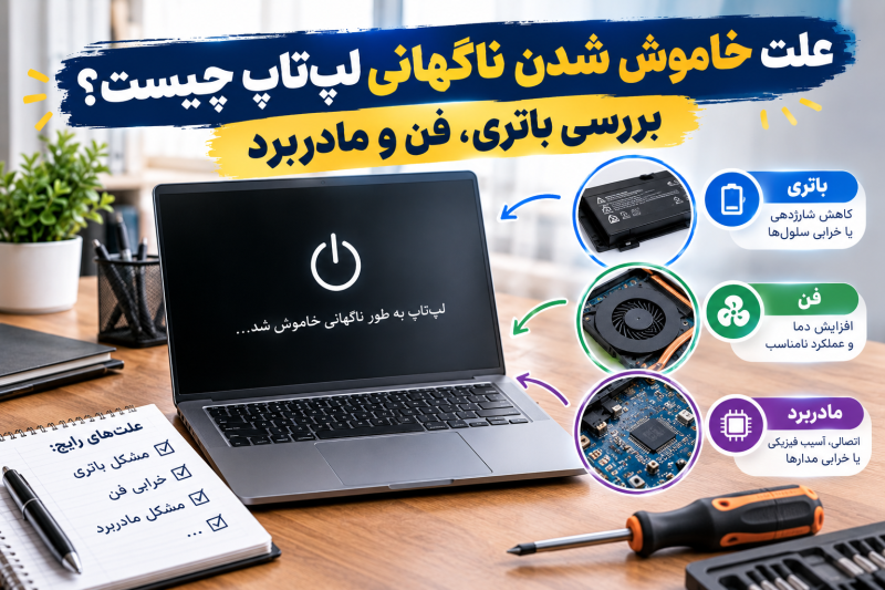 خاموش شدن ناگهانی لپ تاپ