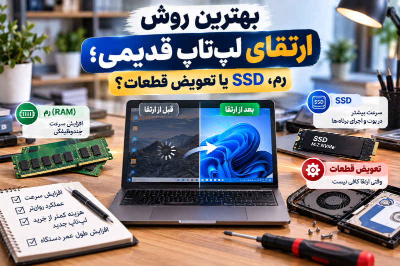 ارتقای لپ تاپ قدیمی